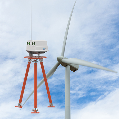 Tłuszcz wiatrowy Lidar Waga głowa optyczna ≤23kg Zakres 50m-750m Poziom pomiarowy 10 dla wyboru miejsca energetyki wiatrowej