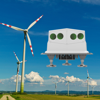 NL750 Farma wiatrowa Zakres Lidar 50m-750m i zakres kierunku wiatru -180°-180° dla energii odnawialnej