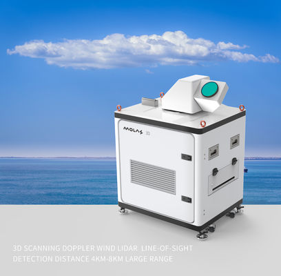 kupować Skanowanie 3d Doppler Prędkość wiatru Lidarowa linia widzenia Odległość wykrywania 4 km-8 km Duży zasięg online manufacture